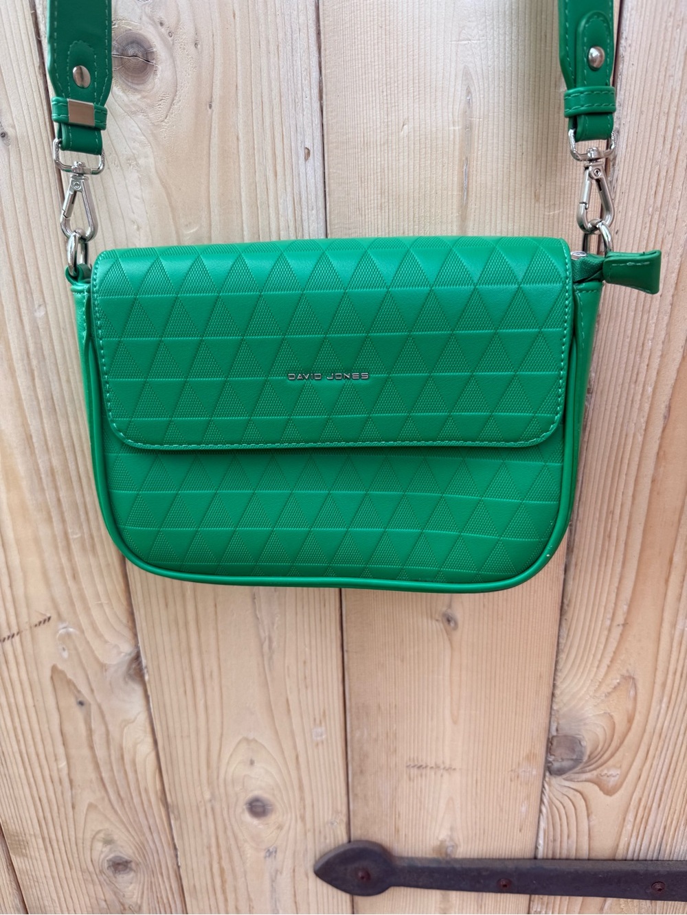 David Jones Purse Emerald Green Quilted Crossbody Bag